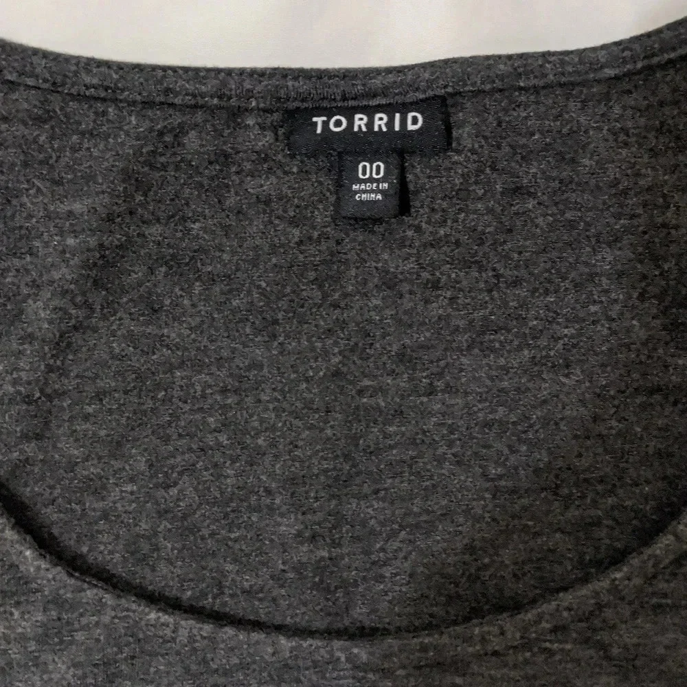 Torrid Midi Jersey Cold Shoulder Dress, Color CHARCOAL Size 0X
